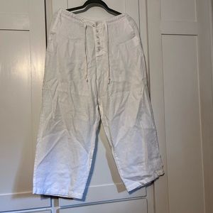 Vintage Wide legged 100% linen pants